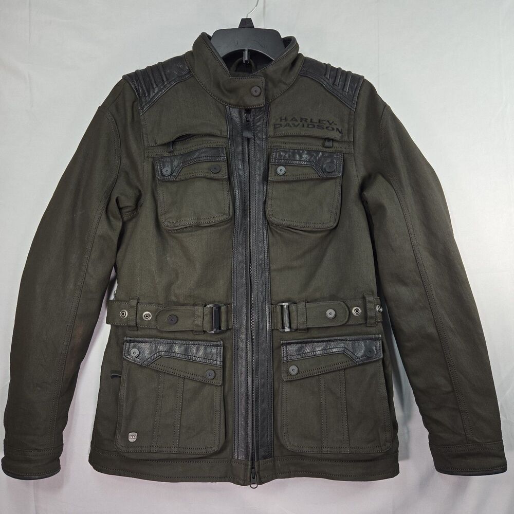 NEW Harley-Davidson Chippewa Falls Stretch Riding Jacket Olive Green Women Large